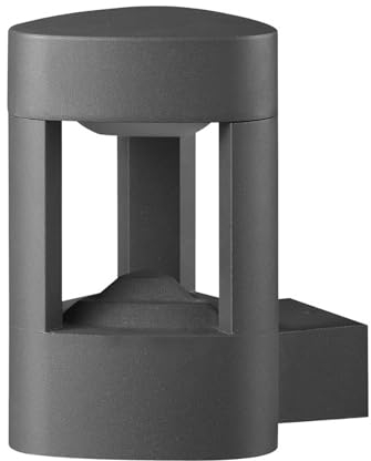 Lucande LED Wandleuchte außen Pirron (spritzwassergeschützt (Modern) in Schwarz aus Aluminium (90 flammig,) - Außenwandleuchten Wandlampe Led Außenlampe Outdoor für