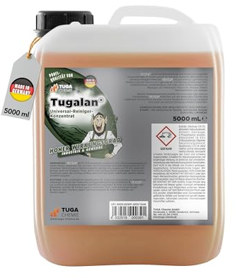 Tuga Chemie Tugalan Werkstattreiniger Konzentrat, 5 L Kanister, kraftvoll | Industrie- & Werkstattreiniger gegen Öl, Fett & Schmutz, Hochkonzentriert, Vielseitig Einsetzbar, Made in Germany