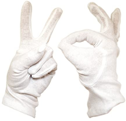 Festartikel Müller Kostüm Zubehör Baumwoll Handschuhe weiß für Kinder Karneval Fasching