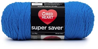 Red Heart garn-modell Super Saver. Fast ämne: Blå