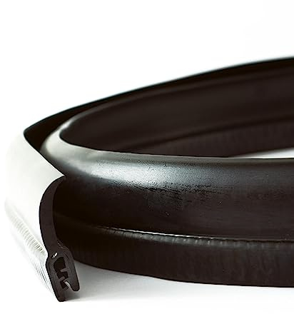 EUTRAS Dichtungsprofil KSD2152 10 m – Auto-Türdichtung & Kofferraumdichtung für 0,5–2,0 mm – PVC/EPDM-Gummidichtung – selbstklemmend, ohne Kleber – Made in Germany