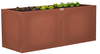 prima terra Hochbeet-Bausatz Edelrost Unique Maße 196x73cm Höhe 78cm
