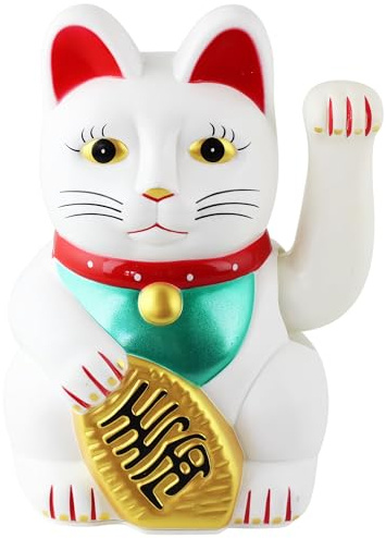 Freak Scene Glückskatze - Maneki-Neko - Winkekatze - 18 cm - weiß