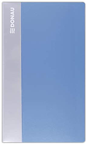 DONAU 1343480PL-17 Visitenkartenbuch, PP für 480 Visitenkarten, hellblau
