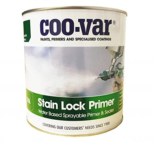 Coo-var Stain Lock Primer Waterbased Primer Sealer Multi-Surface Blocks Out Stains and Odours (250ml)