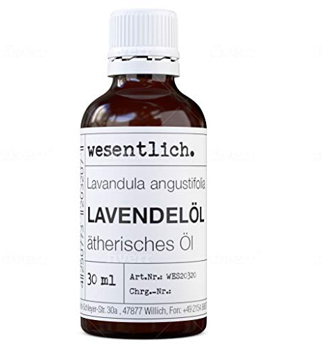 wesentlich. Lavendelöl - naturreines, ätherisches Öl für Aromatherapie, Entspannung, Stressabbau, Schlafhilfe und Massage 30ml