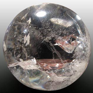 Valmoni Sport Esfera de Cuarzo Blanco Bola de Cristal Bolas Transparente Equilibrio Piedra Tamaño a Elegir de Circunferencia (4cm)