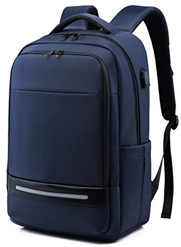 Vodlbov Mochila Portatil Mochila Hombre Impermeable Mochila Ordenador Portatil 17 Pulgadas Mochila Portatil con Puerto USB Mochila Antirrobo del Negocio Trabajo Diario Viaje Escolares - Azul