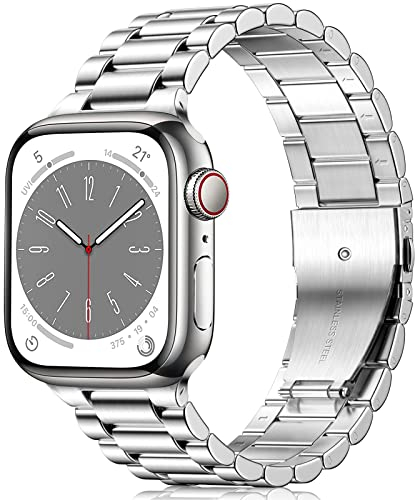 Netolo Metall Armband Kompatibel mit Apple Watch Armband 44mm 45mm 46mm 42mm 49mm, Edelstahl Ersatz Band Kompatibel mit Apple Watch SE Armbänder - iWatch Series 11 10 9 8 7 6 5 4 3 2 1 SE Ultra 3 2 1