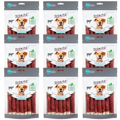 Dokas Dog Kaurolle mit rindfleisch für Hunde - 9 x 190g