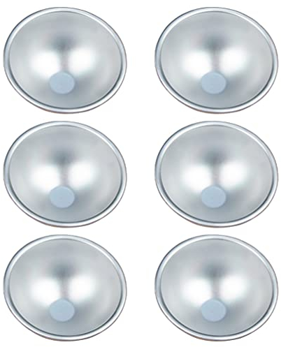 Luxshiny 6Pcs Dal Torta Pan Pan Mezza Palla Torta Stampo Alluminio Emisfero Chiffon Cake Pan Dessert Stampi per Pudding Jelly Ball Pastry in Argento 6Cm