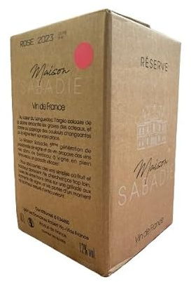 BIB pays des côtes Rosé vin de France 10 litres, avec robinet.