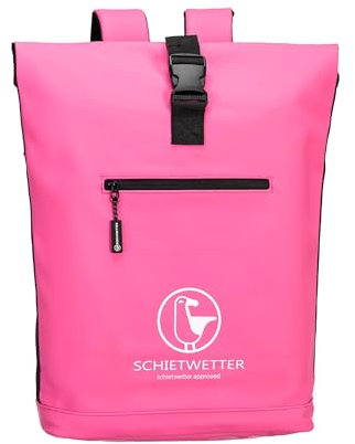 SCHIETWETTER Unisex Rucksack, groß, Daypack, Backpack, Freizeit, viel Stauraum, mit Regenschutz, PU-Material, wasserabweisend, modern, chic & funktional fuchsia OS