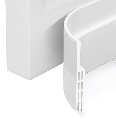 Türdichtung Zugluftstopper für Türen - Zuschneidbare Türdichtung selbstklebend - 5cm x 100cm, Weiß - Tür Zugluftstopper für Maximale Isolierung Tür Zugluftstopper für Türen