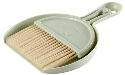 Juego Pequeño De Escoba Y Recogedor, Mini Recogedor Con Cepillo, Juego De Mini Recogedor De Plástico Portátil, Mesa De Comedor, Barredora De Migas, Herramientas De Limpieza(Verde)