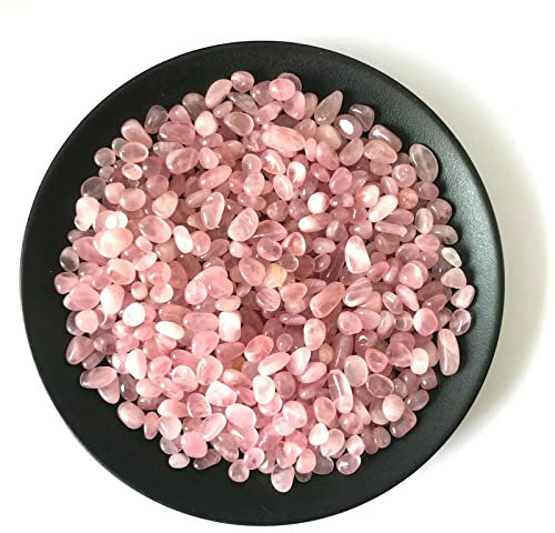 BIANMTSW Naturel Rose Cristal Gravier Rose Cristal Pierre Vase Remplisseur Fond De Piscine et Fond en Pot Décoration 100g, 8-12mm Collections de la Maison
