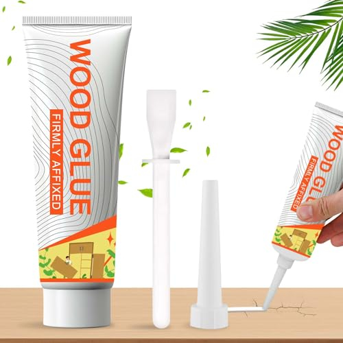 Miioto Holz Leim, Wood Glue, Holzleim Extra Stark, Schnell Trocknend und Wasserfest, Geeignet für Tischlerprojekte im Innen- und Außenbereich Wie Möbel Holzböden -100ml