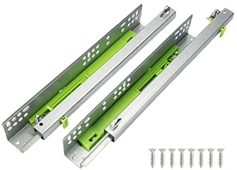 Schubladenschienen, Unterbau-Schubladenführungen, 10'', 12'', 14'', 16'', 18'', 20'', Vollauszug, sanftes Schließen, Metallkugellager-Schubladenführung, Unterbau-Schubladenführung, 45 kg, 100 Pfund, 1