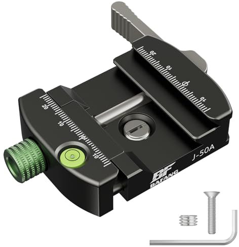 BF BAFANG 50 mm Quick Release Clamp Compatible with Arca Swiss for Tripod Ball Head, Tripod, Monopod
