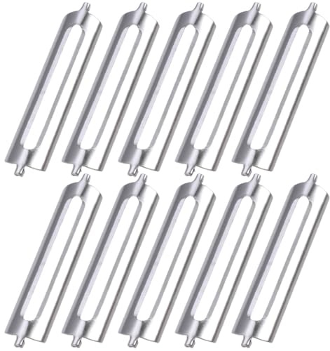 LQIOACU Sparschäler, 10 Stück Ersatzklinge, Edelstahl, Silber