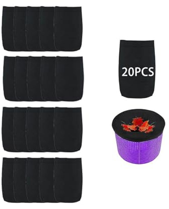 QLEUIFT 20 pcs Pool Skimmer Socken Filtersocken Sieb Netz Filterstrumpf Poolsocken Socks Skimmernetze Zur Feinfilterung Filter Zubehör Skimmersocke Socke für Filterkorb Skimmerkorb Piscine
