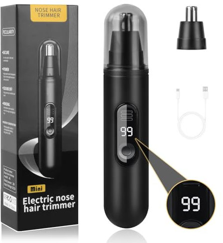 AOGOE Nasenhaartrimmer, USB Wiederaufladbar Nasenhaartrimmer, Schmerzfreier Nasenhaarschneider Ohrhaarschneider, Professioneller Nasenhaarentferner für Männer und Frauen