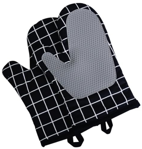 AUTSUPPL Insulated Oven Mitts Heat Resistant Baking Glove for Kitchen Bbq Microwave Mittens Non-slip Grip Novelty Glove for Home Outdoor Use
