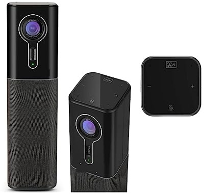 Webcam Camara pc Camara Web Webcam Cámara web de seguimiento facial con IA de resolución 2K 60 fps todo en uno con 4 micrófonos y 1 altavoz Cámara web de transmisión USB Radio de recogida de 16 pies p