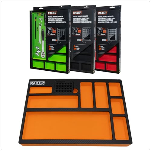 Railer EVA Foam Tool Tray – Premium Tool Box Accessories & Storage Organizer with a Built-In Bit & Socket Organizer for Your Tool Drawer