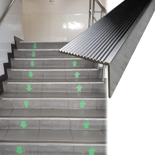 WhamtL Treppenkantenprofil Verdickter Edelstahl Treppenkantenschutz, L-Form Treppenkantenleiste Dekoration, Innen Außen Robust Stufenkantenschutzleiste(L 130cm (51 1/8),W 1.5cm(5/8))