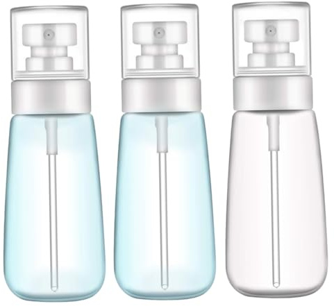 CNAFGBGG 3PCS Spray Bottles, 100ml Empty Fine Mist Spray Bottle, Refillable Plastic Travel Containers with Leak Proof Lid for Perfume Essential Oils Toners.