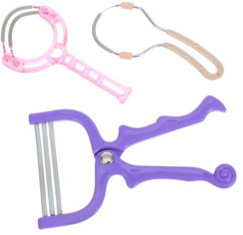FOMIYES 3piezas Depiladoras Faciales de Acero Inoxidable Resorte Kit de Belleza para Removedor de Vello Facial para Uso Casa Color Aleatorio