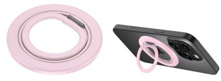 XFSRG Anello Telefono Magnetico 360° Rotazione Supporto Cellulare Impugnatura Regolabile in Plastica per Smartphone Ideale per Casa Ufficio Viaggio (Rosa)