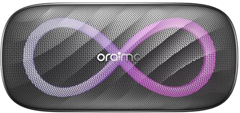 oraimo SpaceBox Pro – Enceinte Bluetooth 5.4 portable 80W, son 2.1 surround, basses HavyBass™, 27h d’autonomie, LED dynamiques, karaoké, powerbank 10W, USB-C 35W, bandoulière incluse