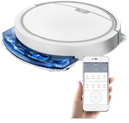 Nuevo robot aspirador inteligente inalámbrico multifuncional, súper silencioso, que aspira, friega y humedece, for uso doméstico, electrodoméstico(Black 1)