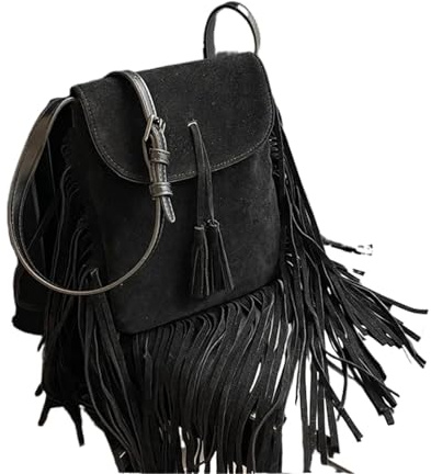 LYHYDMA Fransväska Vintage Axel Crossbody Väska Lyxig Tofsväska För daglig, Färg2, 17X4X21CM