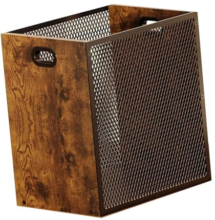 TTETTZ Caisse de Rangement pour Disques Vinyles en Bois, Support pour Pochettes Photo et CD