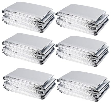 Gishbjka Film Altamente Riflettente 6-Pack Grande Dimensione, Mantiene Caldo, Ideale Perfetto per la Crescita Delle Piante, Progetti di Maratona