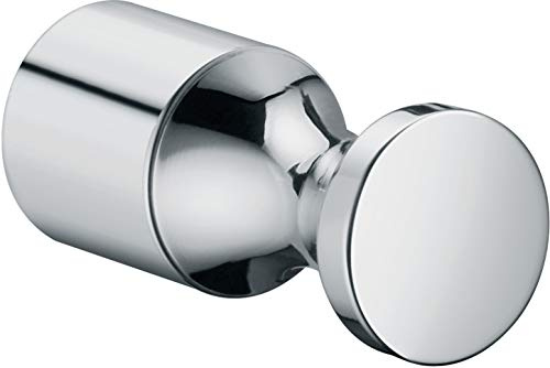 Keuco Elegance Handtuchhaken, Metall verchromt, Made in Germany, für Handtücher und Bademäntel, inkl. Schrauben und Dübel, Handtuchhaken zum Bohren | Made in Germany, für Handtücher und Bademäntel, inkl. Schrauben und Dübel, Handtuchhaken zum Bohren