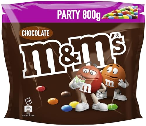 M&M's Bolitas de Chocolate con Leche de Colores Formato Familiar 800g | Bolitas de chocolate con leche recubiertas de colores, bolsa para compartir, snacks para la vuelta al cole, Halloween