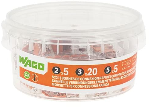 WAGO WONEEY Pot de 30 bornes de connexion automatique S221 2,3 et 5 entrées