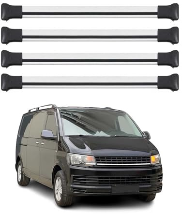 OMAC Dachträger für VW T5 T6 T6.1 Multivan Transporter Caravelle 2003-2024 | TÜV/DIN 75302:2019 geprüft, bis 75 kg Traglast, Querträger, Grundträger