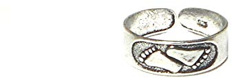 Zehenring aus 925er-Sterlingsilber, verstellbar.