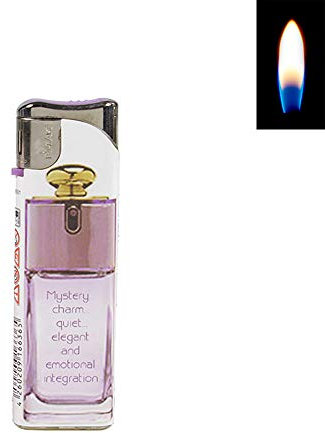 SEPILO Profumo, accendino profumo, accendino piezoelettrico con fiamma morbida, pratica ed elegante, per la donna (1 accendino viola)