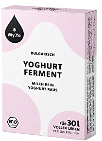 My.Yo Bio Joghurtferment Bulgarisch – Traditionelle Joghurtkulturen für fest-cremigen & kräftigen Joghurt | 6 x 5g Bio-Starterkultur für bis zu 30L selbstgemachten Joghurt