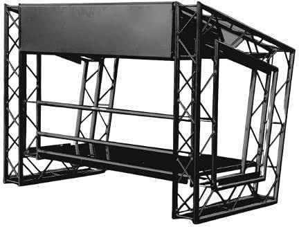 LiteConsole MKII Black DJ Console Booth Lectern Show Stand Portable Collapsible