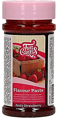 FunCakes Flavour Paste, Pâte Aromatisée, Sour Strawberry, 120 g | Arôme alimentaire, Délicieux goût, Parfait pour les gâteaux, Convient aux pâtes et garnitures