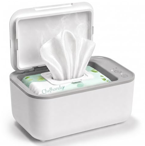 Baby Wipe Warmer, Wipe Warmer and Baby Wet Wipes Dispenser, Smart Precise Temperature Control Large Capacity Evenly Overall Heating Silence, Wipes Warmer for Babies Portable Wipe Warmer (White)
