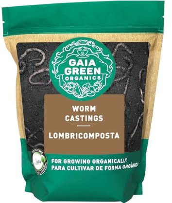 GAIA GREEN 2 Liters All-Purpose Worm Castings Powder for Improved Soil Quality, Recommended for Household Plants, Urban Gardens, Lawns & Greenhouses