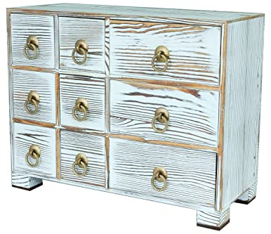 Criativo live 1-Piece Wood Countertop Storage Cabinet, Vintage Solid Wood Apothecary Cabinet for Home & Office Decor Storage and Organizer